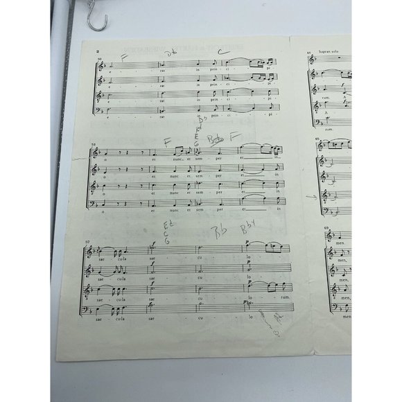 Breitkopf & Härtel Wiesbaden Laudate Dominum Mozart Nr 3433 KV 339 Germany - Picture 2 of 3